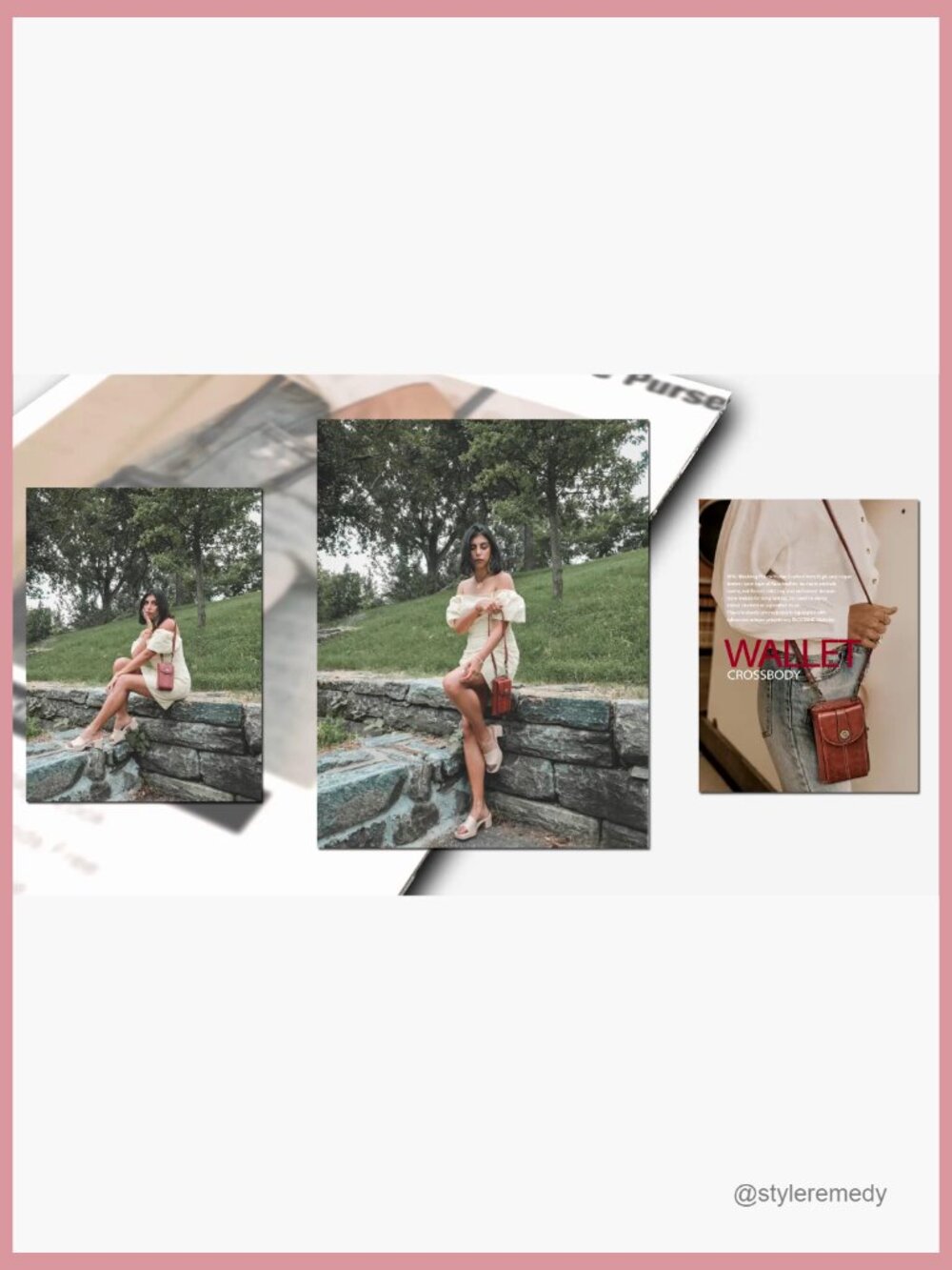 Vintage Faux Leather RFID Blocking Crossbody Cell Phone Purse - Picture 7 of 7